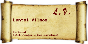 Lantai Vilmos névjegykártya